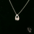9ct White Gold Peardrop White Moissanite Necklace