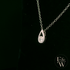 9ct White Gold Peardrop White Moissanite Necklace