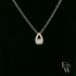 Small 9ct White Gold Peardrop White Moissanite Necklace