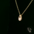 Small 9ct Yellow Gold Peardrop White Moissanite Necklace