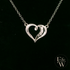 9ct White Gold White Moissanite Heart Necklace