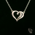 Sterling Silver White Moissanite Heart Necklace