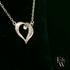 Sterling Silver White Moissanite Heart Necklace