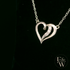 Sterling Silver White Moissanite Heart Necklace