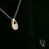 9ct Yellow Gold Peardrop White Moissanite Necklace