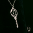 9ct White Gold 21 Key to the Door Pendant