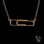 9ct Rose Gold Large Paperclip Necklace