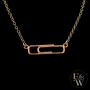 9ct Rose Gold Small Paperclip Necklace