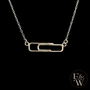 Sterling Silver Small Paperclip Necklace