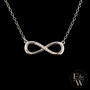 9ct White Gold Infinity Moissanite Pendant
