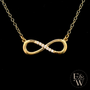 9ct Yellow Gold Infinity Moissanite Pendant