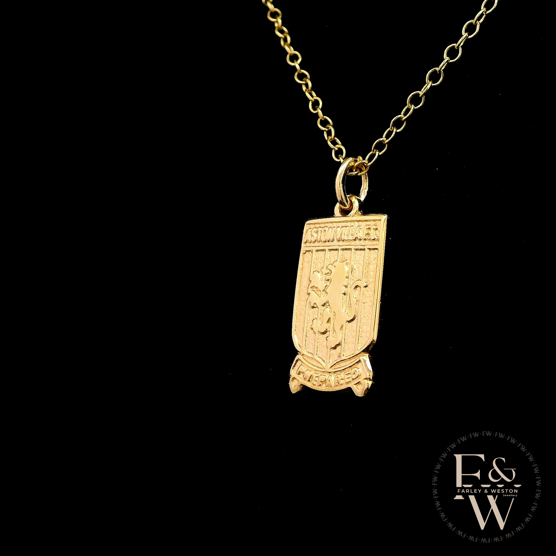 9ct Yellow Gold Small Aston Villa Emblem Pendant