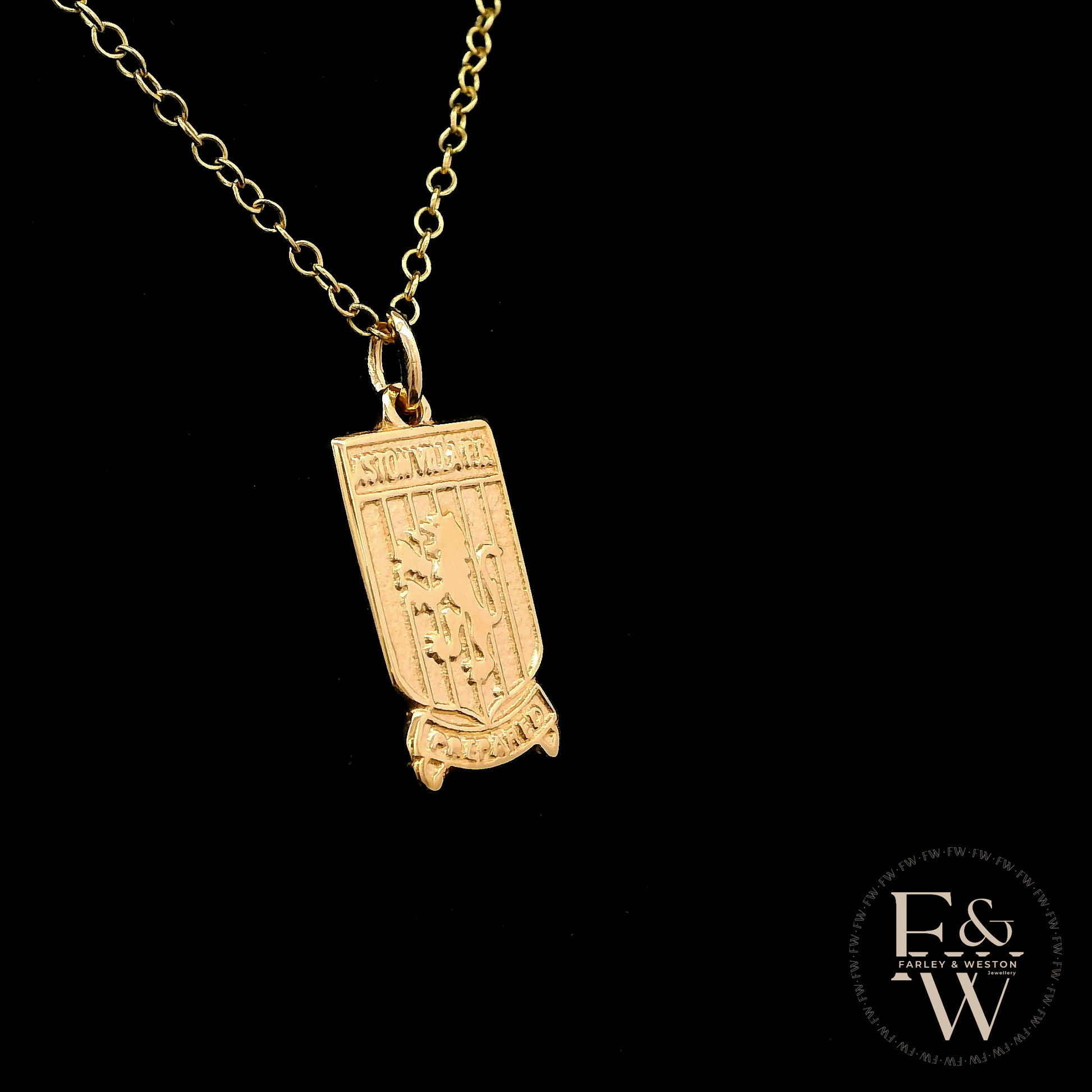 9ct Yellow Gold Small Aston Villa Emblem Pendant
