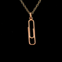 9ct Rose Gold Small Paperclip Pendant