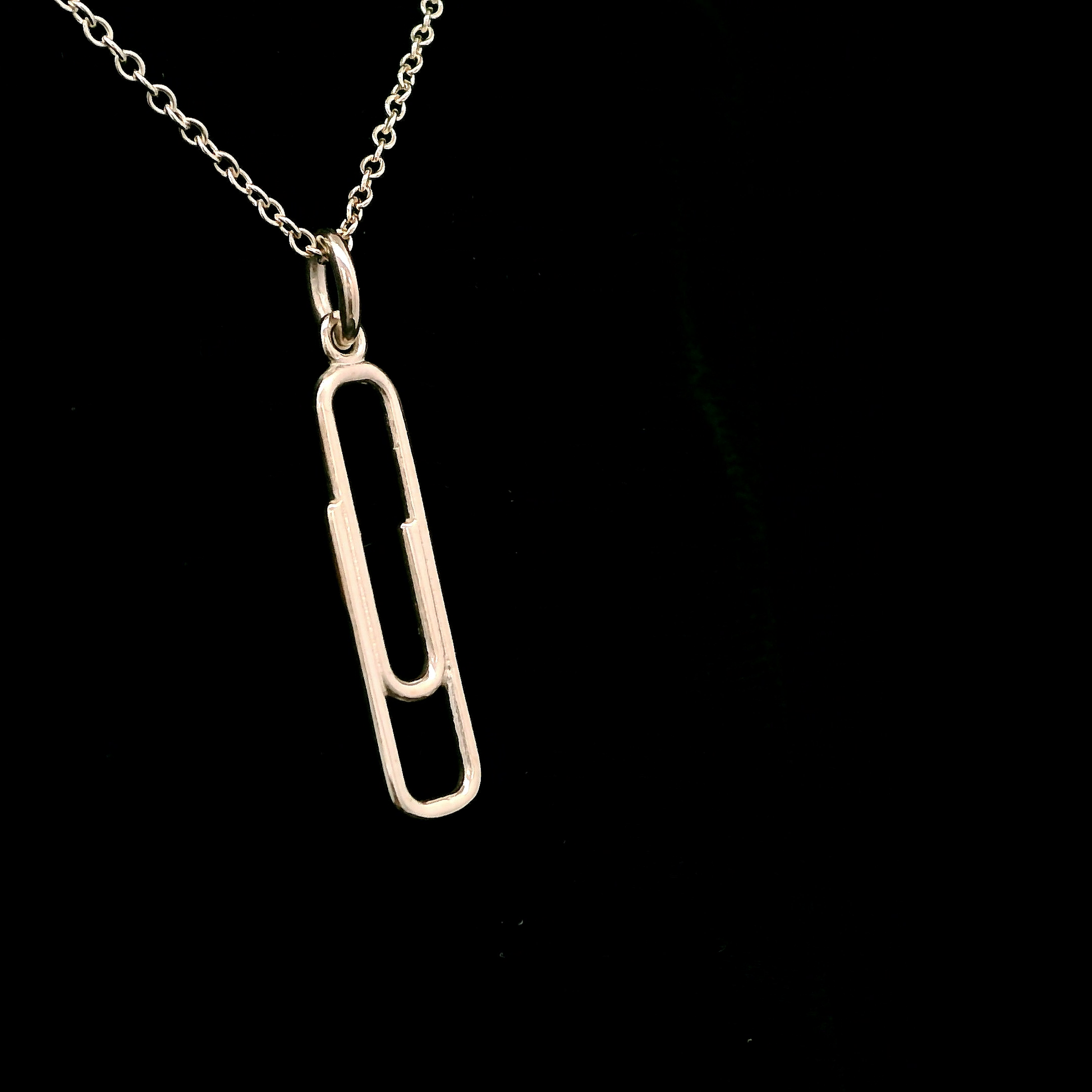 Sterling Silver Small Paperclip Pendant
