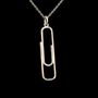 Sterling Silver Large Paperclip Pendant