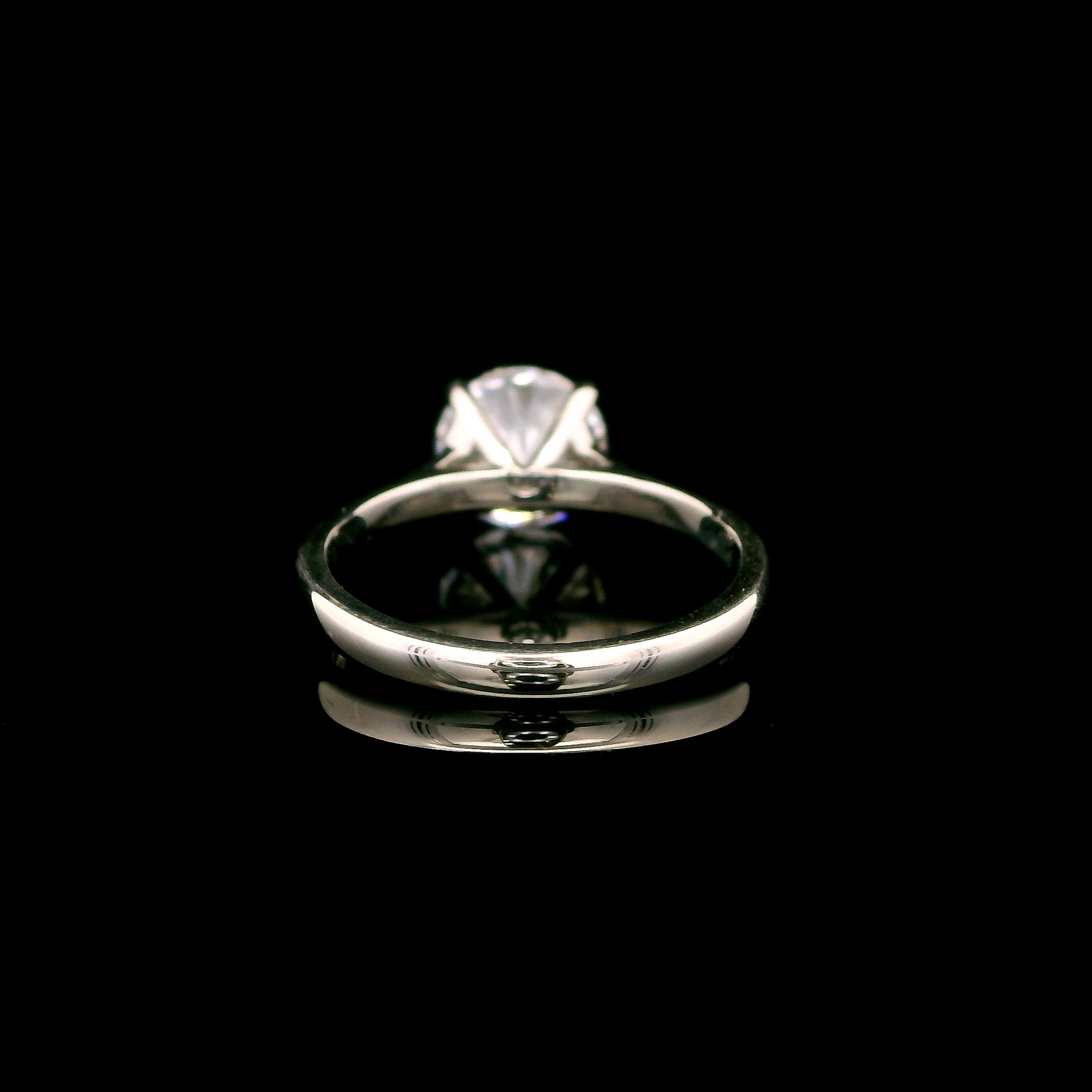 9ct White Gold 2ct White CZ Single Stone Ring