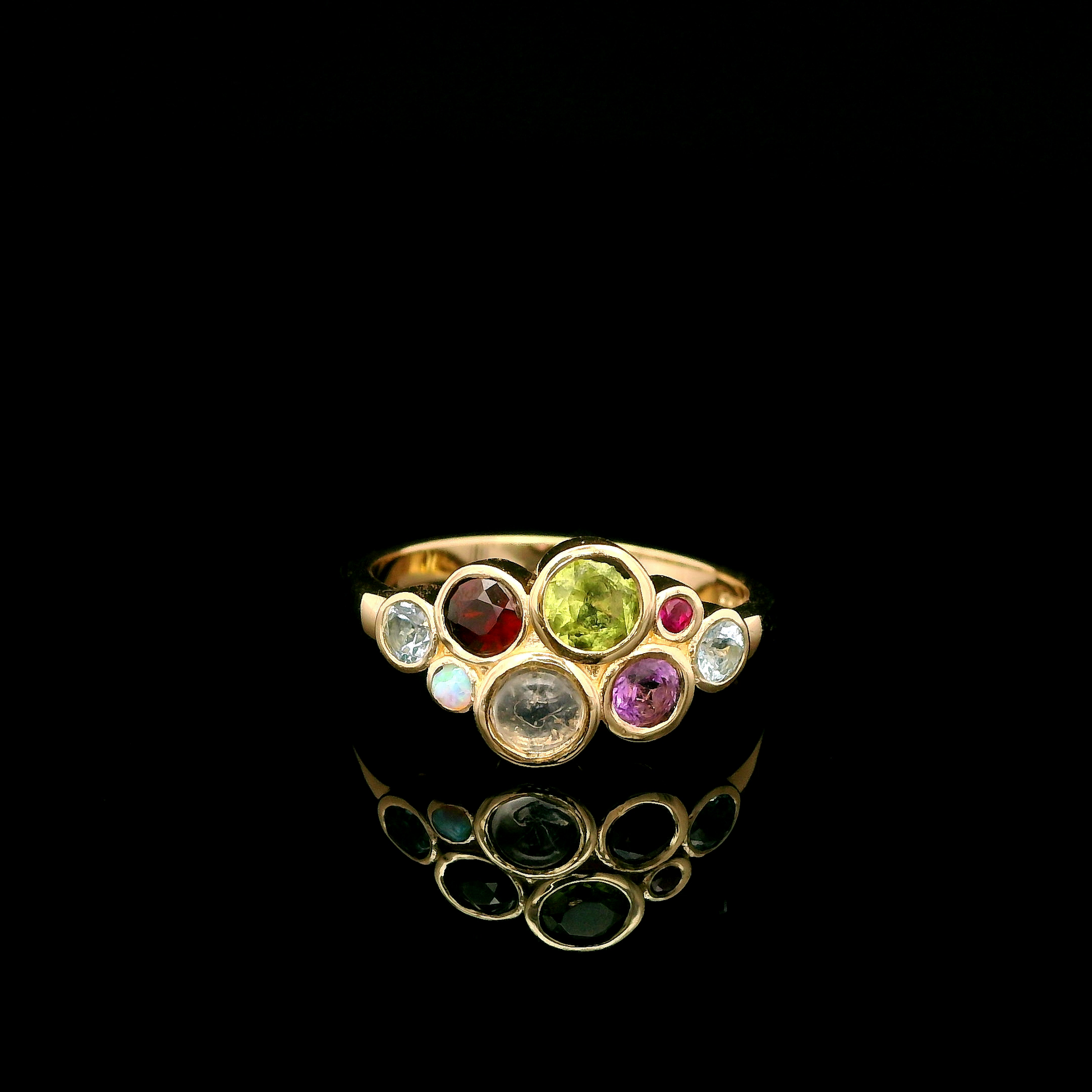 9ct Yellow Gold Bezel set Birthstone Ring