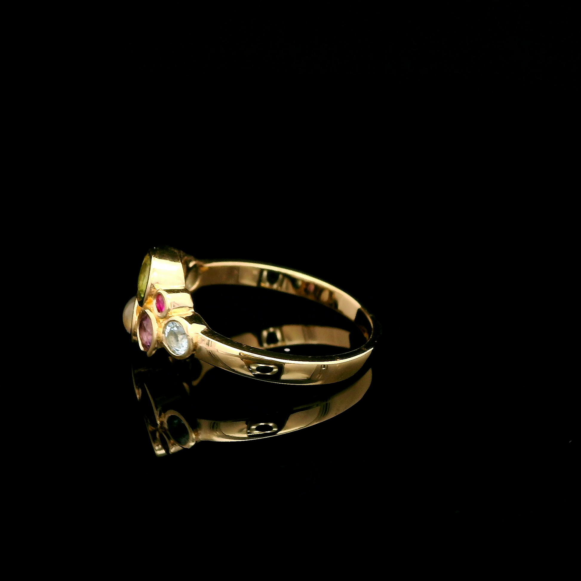 9ct Yellow Gold Bezel set Birthstone Ring