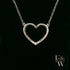 9ct White Gold White Moissanite Heart Necklace