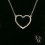9ct White Gold White Moissanite Heart Necklace