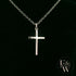 9ct White Gold Small Plain Cross Pendant