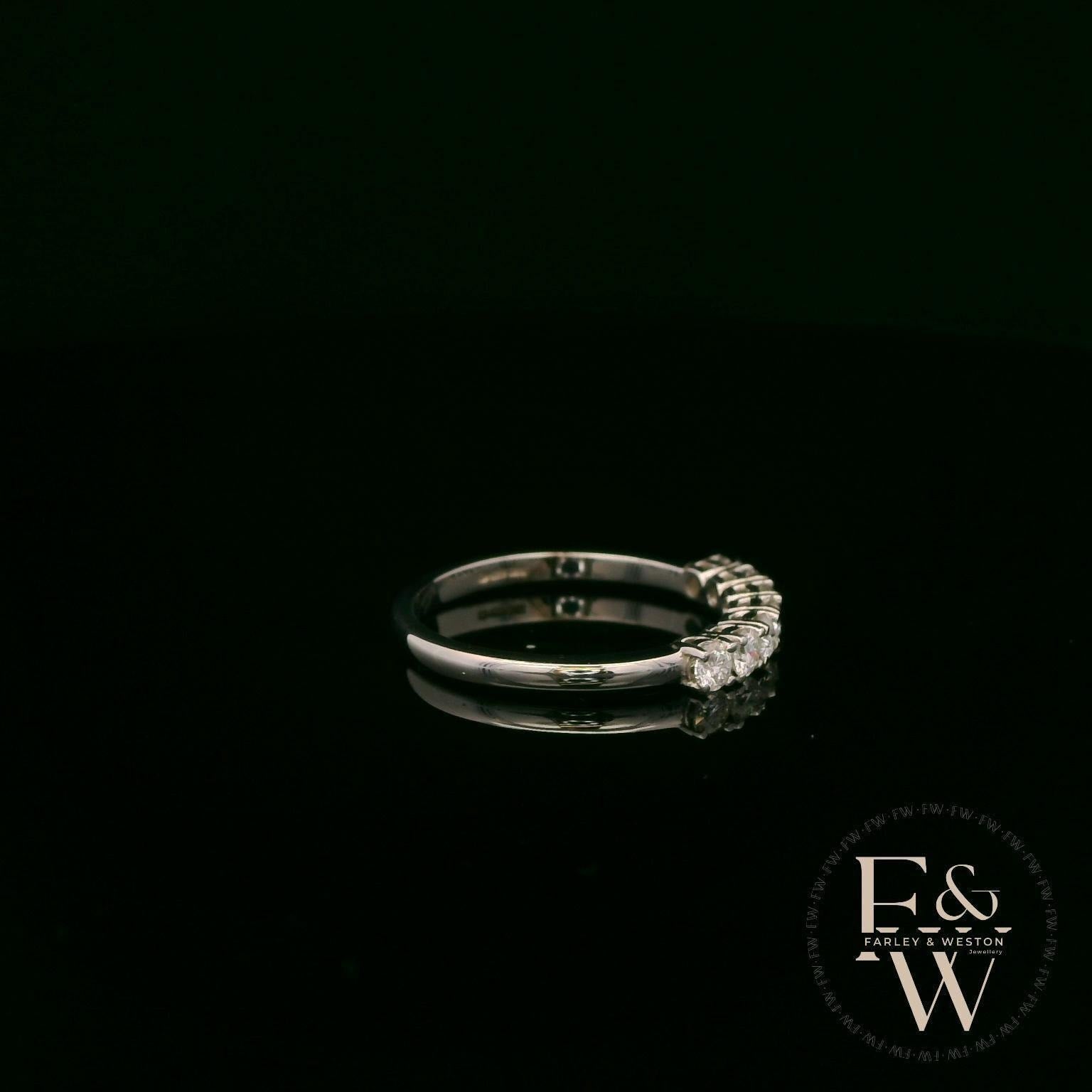 9ct White Gold Diamond Half Eternity Ring