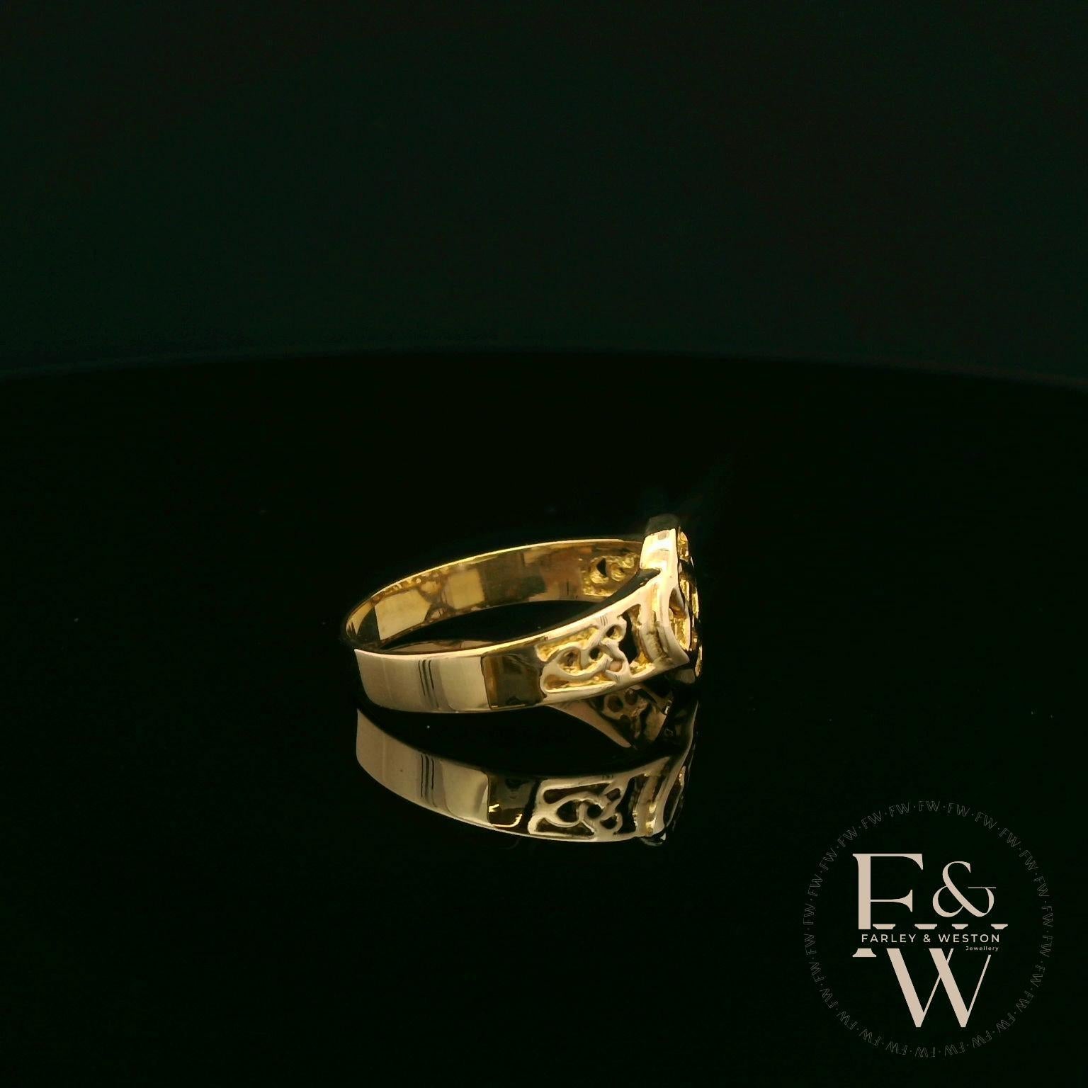 9ct Yellow Gold Celtic Knot Band Ring