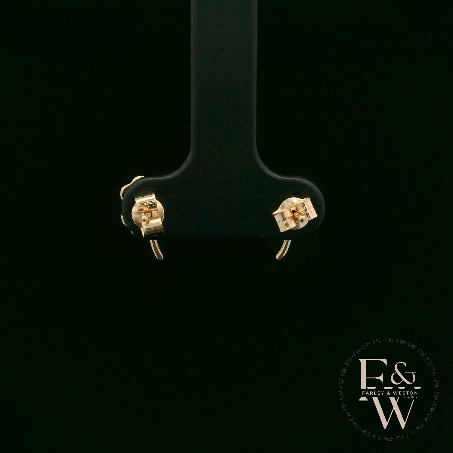 4 Leaf Clover 9ct Yellow Gold Studs