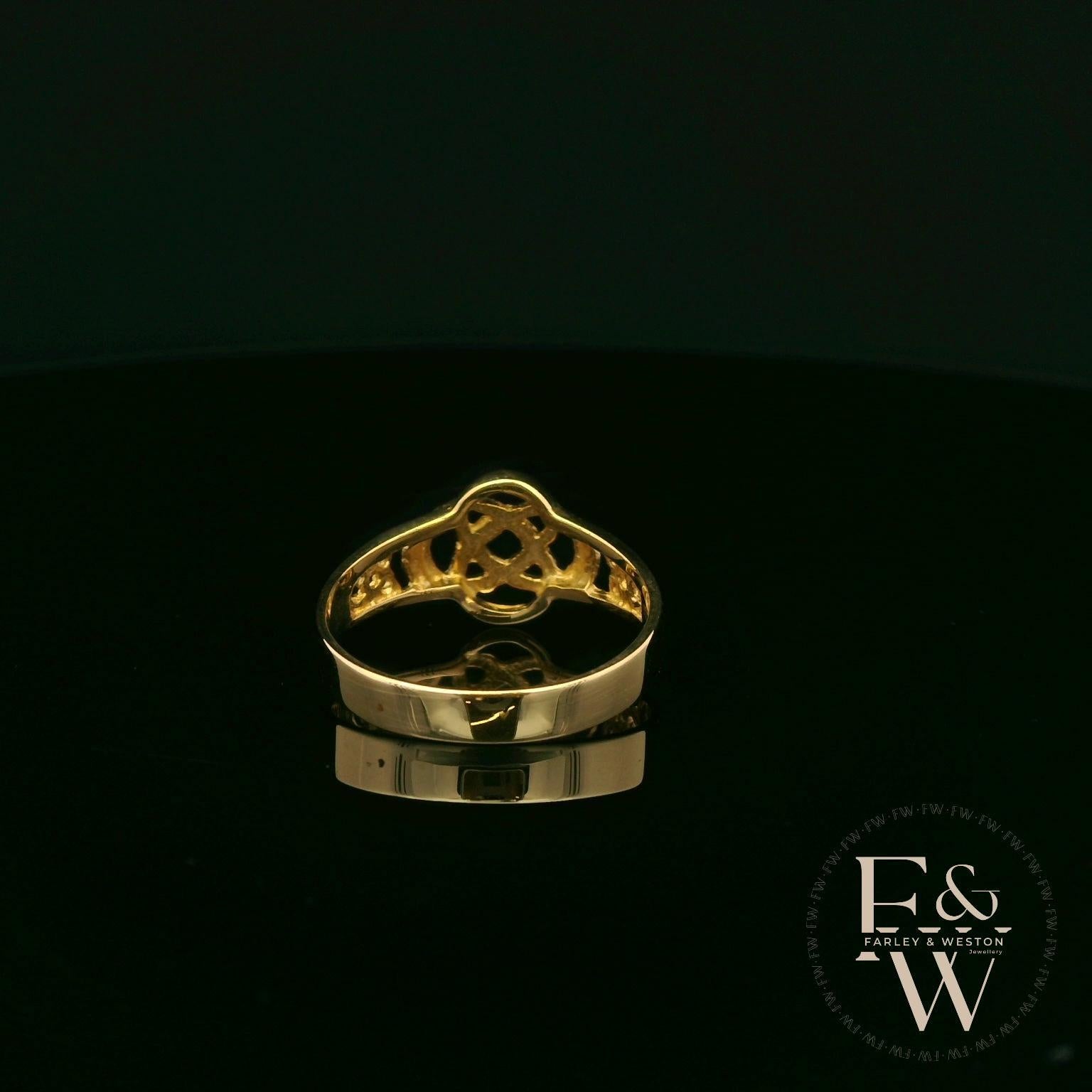 9ct Yellow Gold Celtic Knot Band Ring