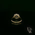 18ct White & Yellow Gold Round-Cut Floral Design Diamond Ring