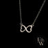 9ct White Gold Infinity Heart Charm Pendant