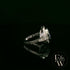 18ct White Gold Oval-Cut Emerald & Diamond Vintage Ring