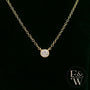 9ct Yellow Gold Single Stone Diamond Necklace