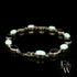 Sterling Silver Oval Cultured Opal and Garnet Bracelet