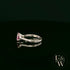 Sterling Silver Pink CZ Solitaire Ring