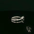 Solitaire Black CZ & Silver Engagement Ring