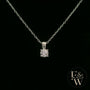 Sterling Silver Single Stone Moissanite Pendant