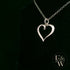 9ct White Gold Small Plain Heart Pendant