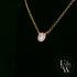 9ct Rose Gold Single Stone Moissanite Necklace