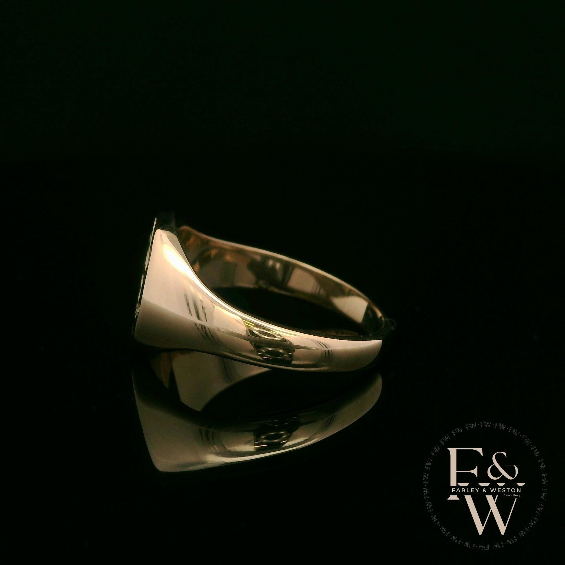 9ct Yellow Gold Welsh Feather Signet