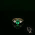 Lab Grown Emerald and Diamond 9ct Yellow Trilogy Ring