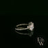 9ct White Gold & Three Stone Moissanite Ring