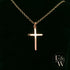 9ct Rose Gold Small Plain Cross Pendant