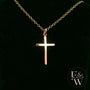 9ct Rose Gold Small Plain Cross Pendant