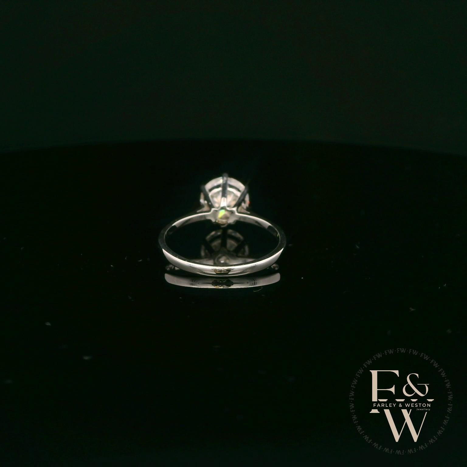 9ct White Gold Lab-Grown Diamond Single Stone Ring