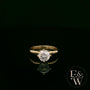 9ct Yellow Gold Lab Grown Diamond Single Stone with Bezel Set Head Ring