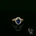 Lab Grown Sapphire and Diamond 9ct Yellow Cluster Ring