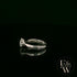 Silver Solitaire Round-Cut White Moissanite Diamond Ring