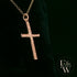 9ct Rose Gold Twisted-Cross Pendant